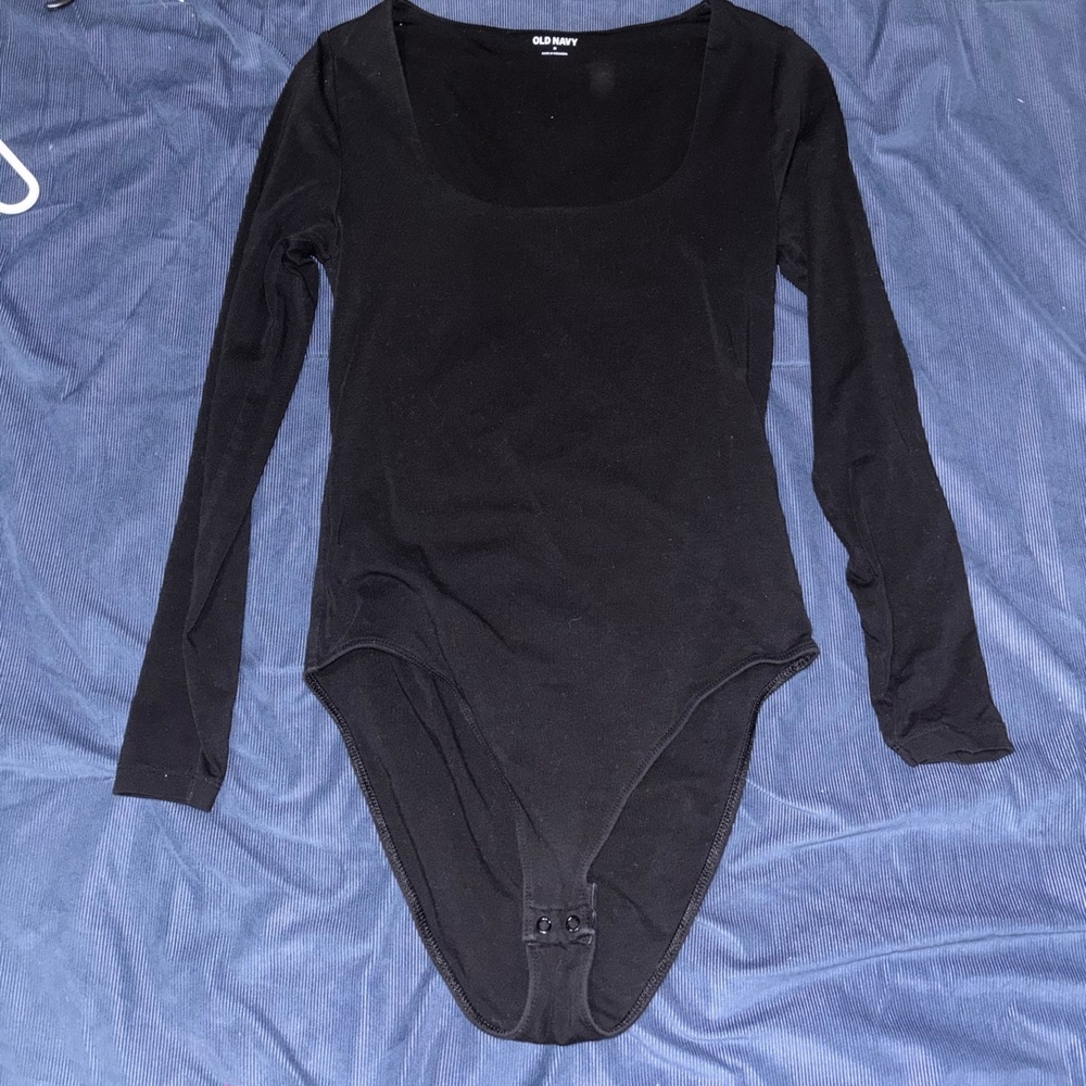 Old Navy Black Long Sleeve Women’s Bodysuit